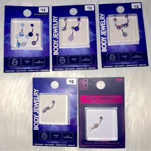 New Bundle Of 5 Body Jewelry (Belly Ring) 13 Total